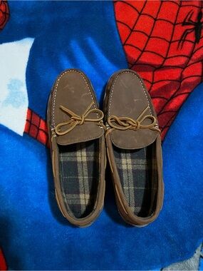 L.L Bean Men’s leather bedroom slippers size 10